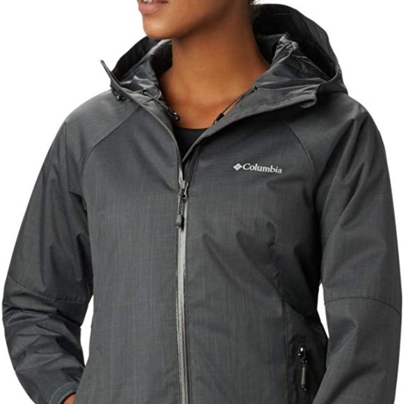 🆕Columbia Women's Top Pine Insulated Rain Jacket, X-Small - Shark Melange, NWT - Picture 1 of 6